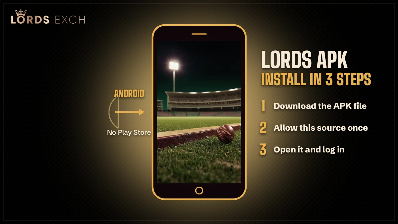 Lords Exchange APK install screen with allow-from-this-source permission prompt